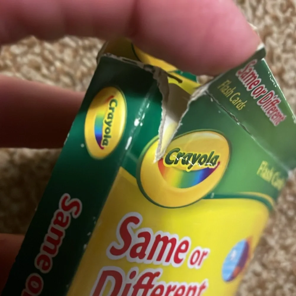 Crayola Flash Cards, Same or Different